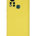 Uray store İnfinix Hot 11s Kılıf Nano içi Kadife Silikon - Sarı