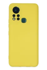 Uray store İnfinix Hot 11s Kılıf Nano içi Kadife Silikon - Sarı