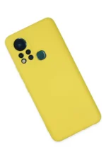 Uray store İnfinix Hot 11s Kılıf Nano içi Kadife Silikon - Sarı - Görsel 3