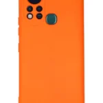 Uray store İnfinix Hot 11s Kılıf Nano içi Kadife Silikon - Turuncu