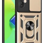 Uray store İnfinix Hot 30 4G Kılıf Pars Lens Yüzüklü Silikon - Gold
