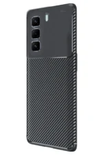 Uray store İnfinix Hot 50 4G Kılıf Auto Focus Karbon Kapak - Siyah - Görsel 2