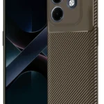 Uray store İnfinix Hot 50i 4G Kılıf Auto Focus Karbon Kapak - Kahverengi
