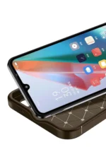 Uray store İnfinix Hot 50i 4G Kılıf Auto Focus Karbon Kapak - Kahverengi - Görsel 3