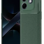 Uray store İnfinix Hot 50i 4G Kılıf Auto Focus Karbon Kapak - Koyu Yeşil