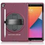 Uray store Apple iPad 10.2 (7.nesil) Kılıf Hand Strap Tablet Kılıfı - Mürdüm