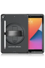 Uray store Apple iPad 10.2 (7.nesil) Kılıf Hand Strap Tablet Kılıfı - Siyah