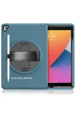 Uray store Apple iPad 10.2 (7.nesil) Kılıf Hand Strap Tablet Kılıfı - Turkuaz