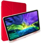 Uray store Apple iPad 10.2 (8.nesil) Kılıf Kalemlikli Mars Tablet Kılıfı - Kırmızı