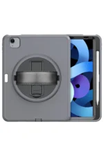 Uray store Apple iPad 2022 10.9 (10.nesil) Kılıf Hand Strap Tablet Kılıfı - Gri - Görsel 2