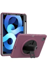 Uray store Apple iPad 2022 10.9 (10.nesil) Kılıf Hand Strap Tablet Kılıfı - Mürdüm