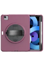 Uray store Apple iPad 2022 10.9 (10.nesil) Kılıf Hand Strap Tablet Kılıfı - Mürdüm - Görsel 3