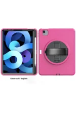 Uray store Apple iPad 2022 10.9 (10.nesil) Kılıf Hand Strap Tablet Kılıfı - Pembe - Görsel 2