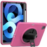 Uray store Apple iPad 2022 10.9 (10.nesil) Kılıf Hand Strap Tablet Kılıfı - Pembe