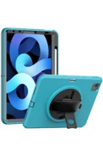 Uray store Apple iPad 2022 10.9 (10.nesil) Kılıf Hand Strap Tablet Kılıfı - Turkuaz