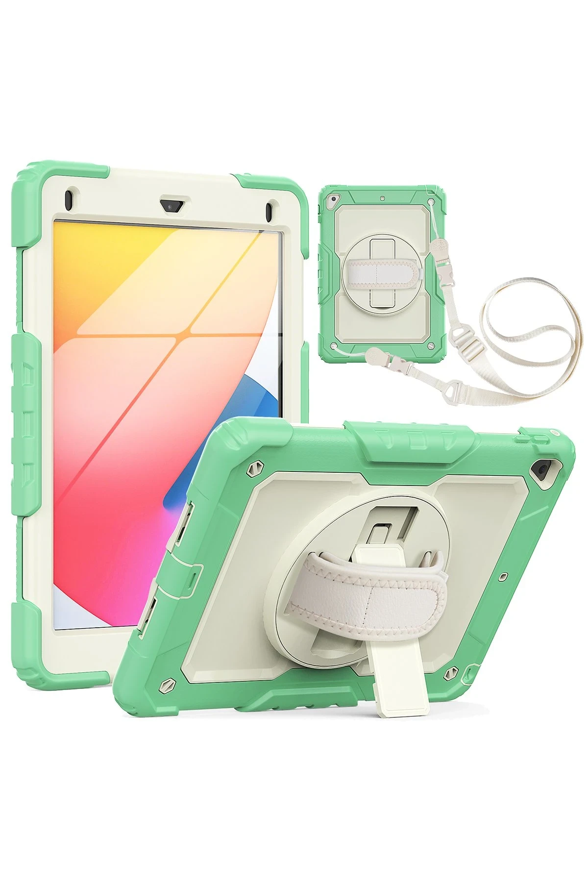 newface-ipad-5-air-97-kilif-strap-new-tablet-kapak-yesil-default Uray store Apple iPad 5 Air 9.7 Kılıf Strap New Tablet Kapak - Yeşil - Görsel 1