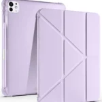 Uray store Apple iPad Air 13 (2024) Kılıf Kalemlikli Mars Tablet Kılıfı - Lila
