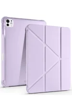 Uray store Apple iPad Air 13 (2024) Kılıf Kalemlikli Mars Tablet Kılıfı - Lila