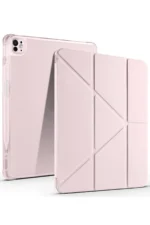 Uray store Apple iPad Air 13 (2024) Kılıf Kalemlikli Mars Tablet Kılıfı - Rose Gold