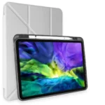 Uray store Apple iPad Air 4 10.9 Kılıf Kalemlikli Mars Tablet Kılıfı - Gri