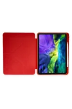 Uray store Apple iPad Air 4 10.9 Kılıf Kalemlikli Mars Tablet Kılıfı - Kırmızı - Görsel 4