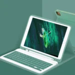 Uray store Apple iPad Pro 11 (2024) Kılıf KC01 Smart Klavyeli Tablet Kılıfı - Koyu Yeşil