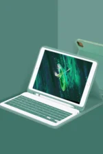 Uray store Apple iPad Pro 11 (2024) Kılıf KC01 Smart Klavyeli Tablet Kılıfı - Koyu Yeşil