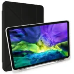Uray store Apple iPad Pro 12.9 (2021) Kılıf Kalemlikli Mars Tablet Kılıfı - Siyah