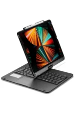 Uray store Apple iPad Pro 12.9 (2021) Kılıf Magic Dönen Klavyeli Tablet Kılıf - Siyah - Görsel 3