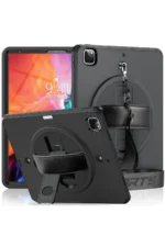 Uray store Apple iPad Pro 12.9 (2021) Kılıf Strap-C Otterbox Tablet Kapak - Siyah