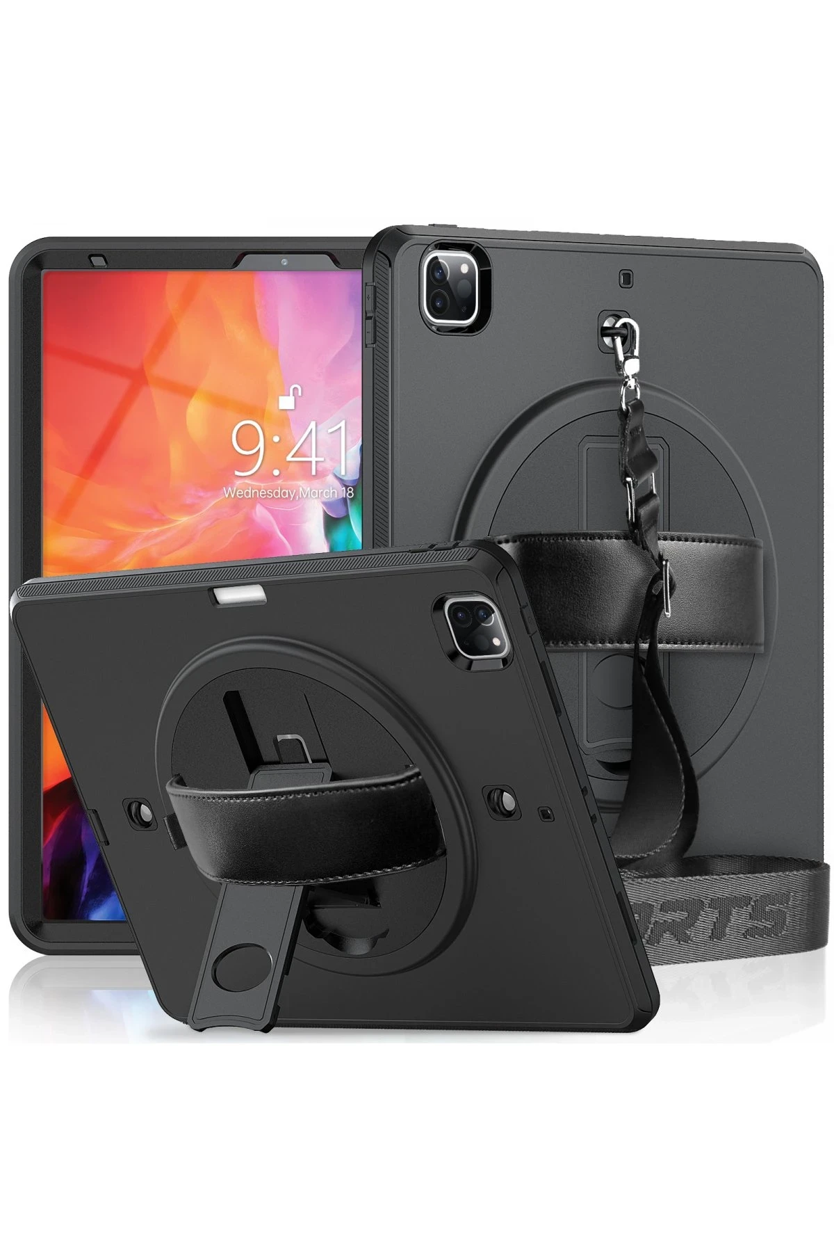 newface-ipad-pro-129-2021-kilif-strap-c-otterbox-tablet-kapak-siyah-default Uray store Apple iPad Pro 12.9 (2021) Kılıf Strap-C Otterbox Tablet Kapak - Siyah - Görsel 1