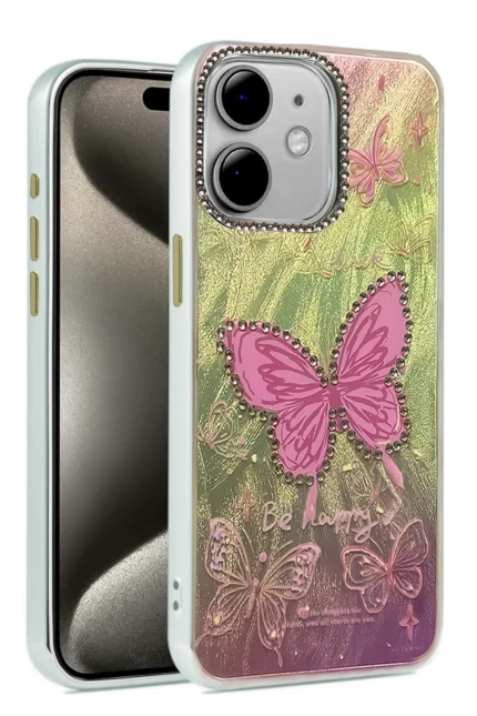 Uray store Apple iPhone 11 Kılıf Blade Aynalı Desenli Kapak - Desen 5