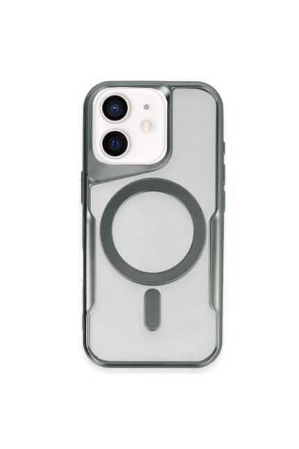 Uray store Apple iPhone 11 Kılıf Boyi Magsafe Silikon Kapak - Yeşil