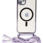 Uray store Apple iPhone 11 Kılıf Divo Lazer Askılı Magsafe Kapak - Lila