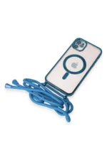 Uray store Apple iPhone 11 Kılıf Divo Lazer Askılı Magsafe Kapak - Sierra Blue - Görsel 6
