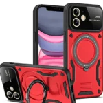 Uray store Apple iPhone 11 Kılıf Joy Lens Standlı Kapak - Kırmızı