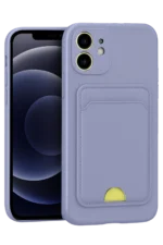 Uray store Apple iPhone 11 Kılıf Kelvin Kartvizitli Silikon - Lila