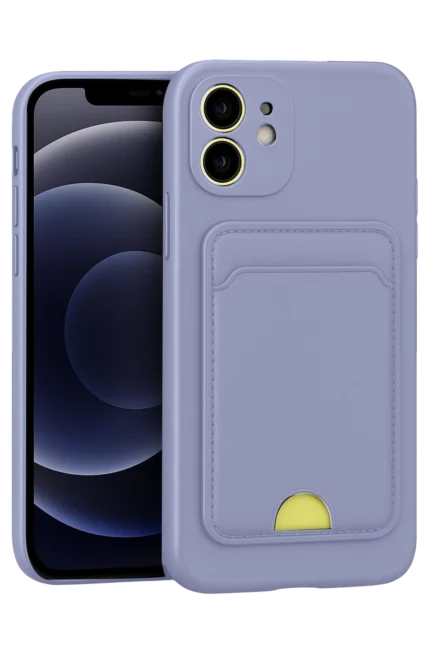 Uray store Apple iPhone 11 Kılıf Kelvin Kartvizitli Silikon - Lila