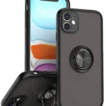 Uray store Apple iPhone 11 Kılıf Montreal Yüzüklü Silikon Kapak - Siyah