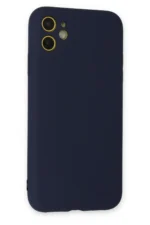 Uray store Apple iPhone 11 Kılıf Nano içi Kadife Silikon - Lacivert - Görsel 3