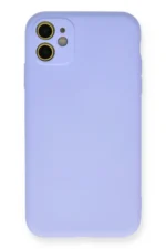 Uray store Apple iPhone 11 Kılıf Nano içi Kadife Silikon - Lila