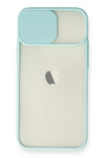 Uray store Apple iPhone 11 Kılıf Palm Buzlu Kamera Sürgülü Silikon - Turkuaz - Görsel 2