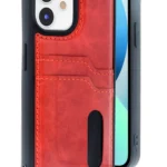 Uray store Apple iPhone 11 Kılıf Sara Kartvizitli Deri Kılıf - Kırmızı