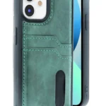 Uray store Apple iPhone 11 Kılıf Sara Kartvizitli Deri Kılıf - Koyu Yeşil