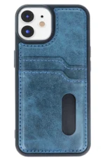 Uray store Apple iPhone 11 Kılıf Sara Kartvizitli Deri Kılıf - Lacivert - Görsel 2