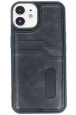 Uray store Apple iPhone 11 Kılıf Sara Kartvizitli Deri Kılıf - Siyah - Görsel 2