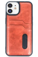 Uray store Apple iPhone 11 Kılıf Sara Kartvizitli Deri Kılıf - Taba - Görsel 2