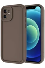 Uray store Apple iPhone 11 Kılıf Viera Silikon - Kahverengi