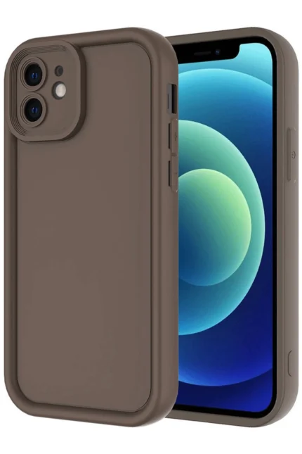 Uray store Apple iPhone 11 Kılıf Viera Silikon - Kahverengi