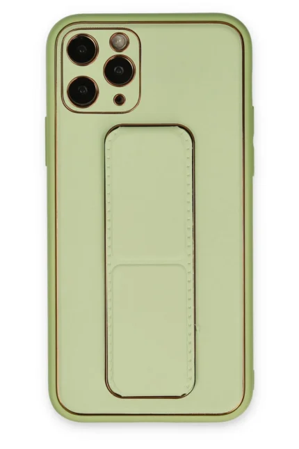 Uray store Apple iPhone 11 Pro Kılıf Coco Deri Standlı Kapak - Su Yeşili